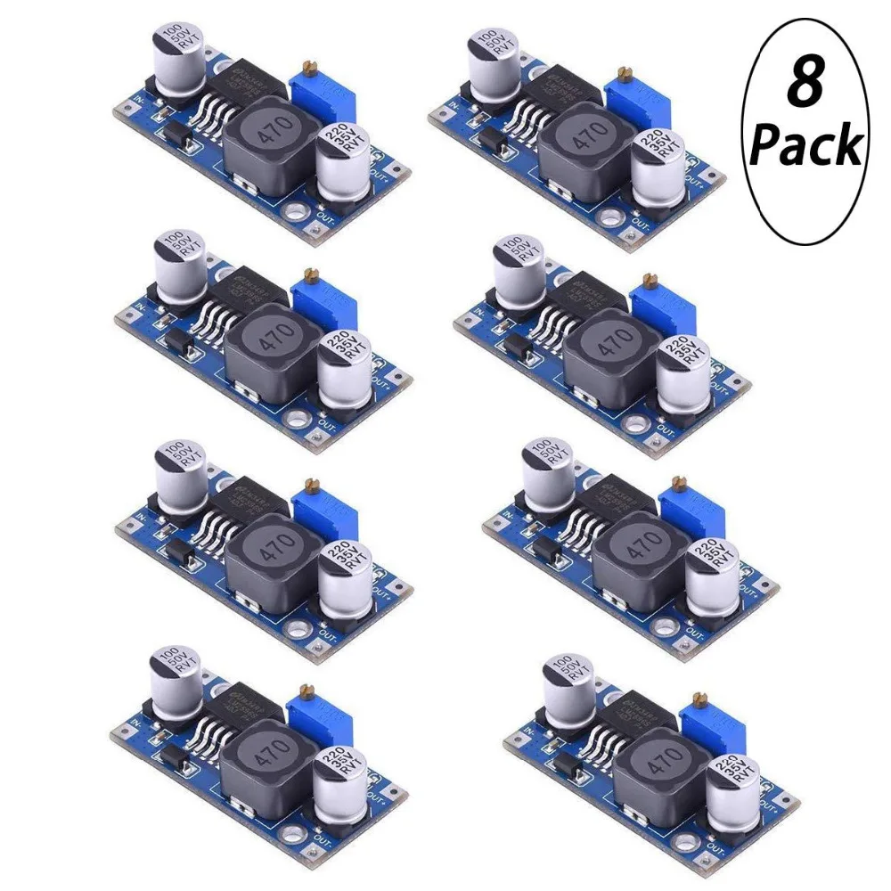 8 Pack LM2596 DC-DC Adjustable Buck Converter 3.0-40V to 1.5-35V Power Supply Step Down Module
8 Pack LM2596 DC-DC Adjustable Buck Converter 3.0-40V to 1.5-35V Power Supply Step Down Module