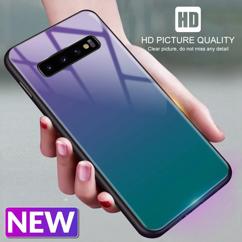 3D Gradient Tempered Glass Phone Case On For Samsung Galaxy S10 Plus Hard Back Cover For Samsung S10 Plus S10e S 10 10Plus Coque
3D Gradient Tempered Glass Phone Case On For Samsung Galaxy S10 Plus Hard Back Cover For Samsung S10 Plus S10e S 10 10Plus Coque