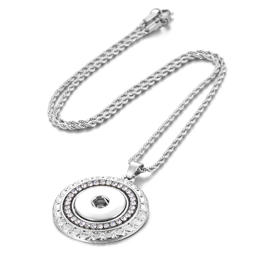 18mm Vocheng Snap Button Jewelry Inlaid Crystal Stainless Steel Chain Round Pendant Necklace NN-507
18mm Vocheng Snap Button Jewelry Inlaid Crystal Stainless Steel Chain Round Pendant Necklace NN-507
