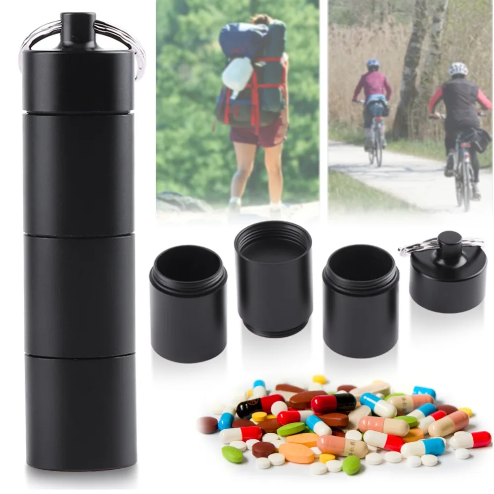 Outdoor Portable Waterproof Pill Storage Box Medicine Pill Container Aluminum Case Keychain Metal Waterproof Box Case Container
Outdoor Portable Waterproof Pill Storage Box Medicine Pill Container Aluminum Case Keychain Metal Waterproof Box Case Container