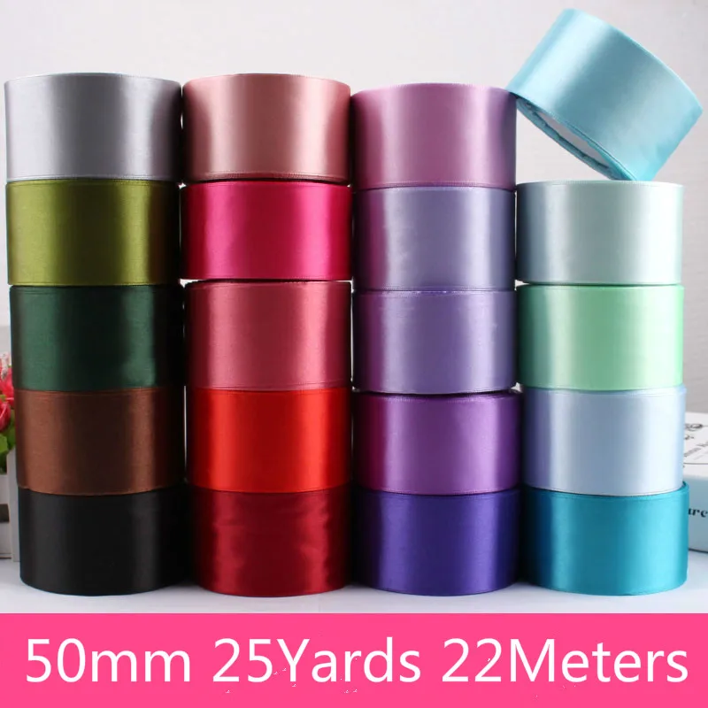 50mm 5cm Satin Ribbons 22 Meters/Roll Christmas Halloween Party Gift Wrapping Gold Red Black White Silver Purple Green Ribbons
50mm 5cm Satin Ribbons 22 Meters/Roll Christmas Halloween Party Gift Wrapping Gold Red Black White Silver Purple Green Ribbons