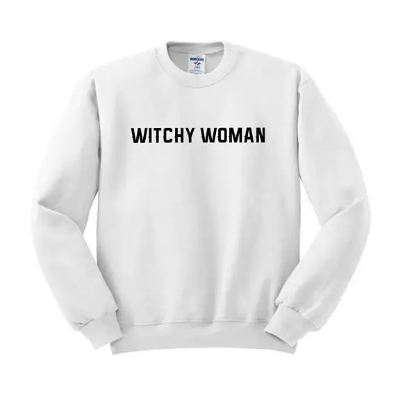 Свитшот Witchy унисекс с круглым вырезом ведьма цыганский tumblr Модный пуловер