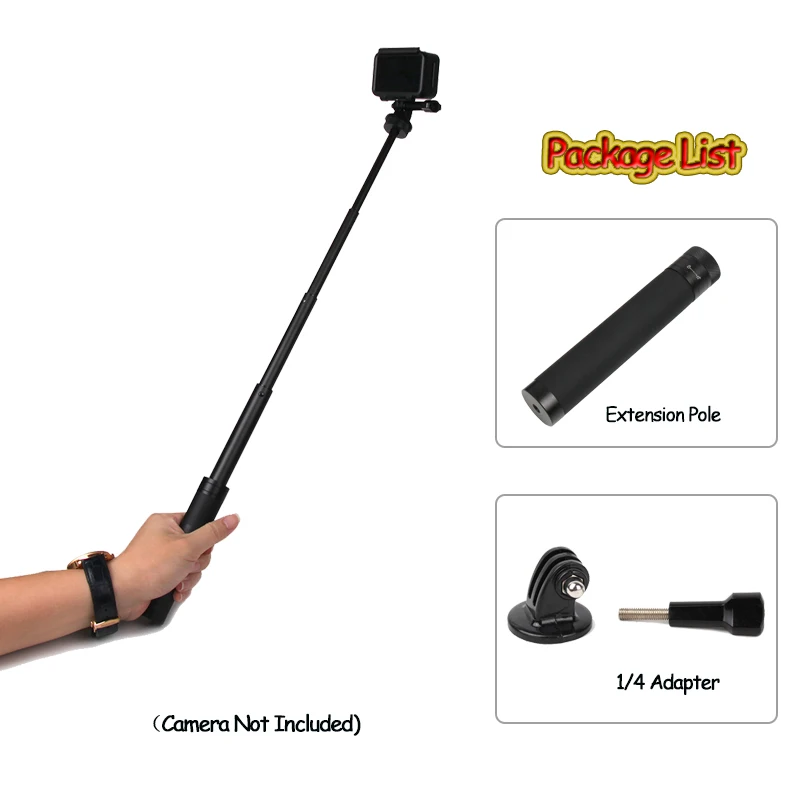 Adjustable Extension Handheld Pole Rod Selfie Stick For OSMO Action Camera Accessories With Adapter Go pro Accessories
Adjustable Extension Handheld Pole Rod Selfie Stick For OSMO Action Camera Accessories With Adapter Go pro Accessories