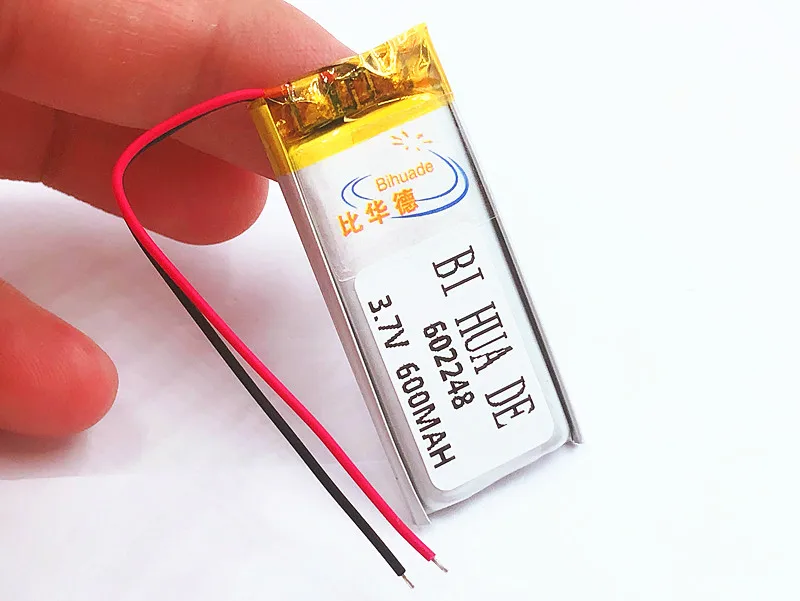 li-po 3.7V 600mAh 602248 Lithium Polymer Li-Po Rechargeable li ion Battery For Mp3 MP4 MP5 GPS Vedio Game toys
li-po 3.7V 600mAh 602248 Lithium Polymer Li-Po Rechargeable li ion Battery For Mp3 MP4 MP5 GPS Vedio Game toys