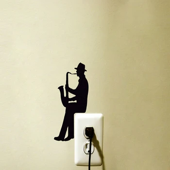 Home Decor A Man Is Playing Saxophone Silhouette Switch Stickers Removable Adhesives Window Decals Wall Stickers
Home Decor A Man Is Playing Saxophone Silhouette Switch Stickers Removable Adhesives Window Decals Wall Stickers