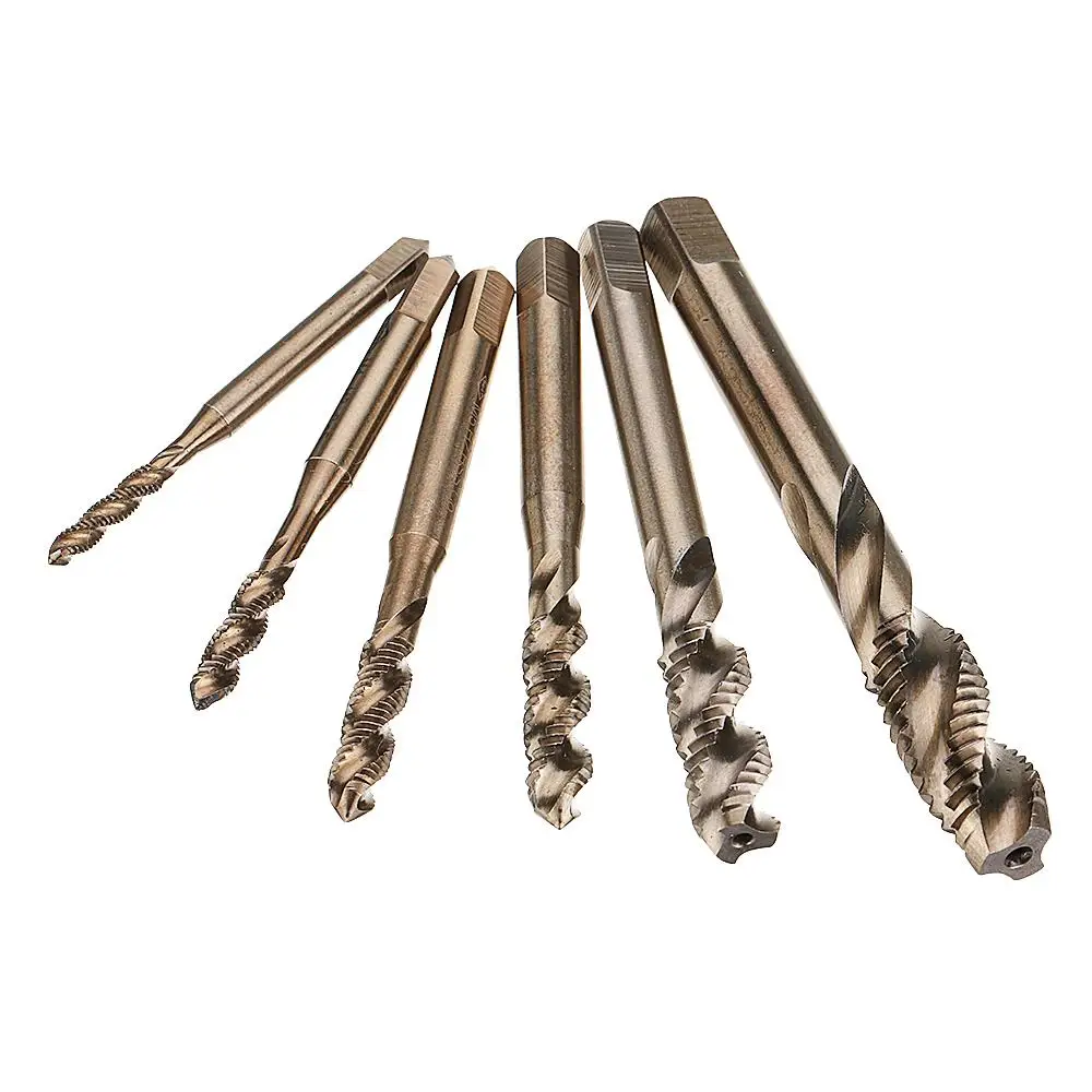M3-M10 HSS Co M35 Machine Sprial Flutes Taps Metric Screw Tap Right Hand Thread Plug Tap Drill New
M3-M10 HSS Co M35 Machine Sprial Flutes Taps Metric Screw Tap Right Hand Thread Plug Tap Drill New