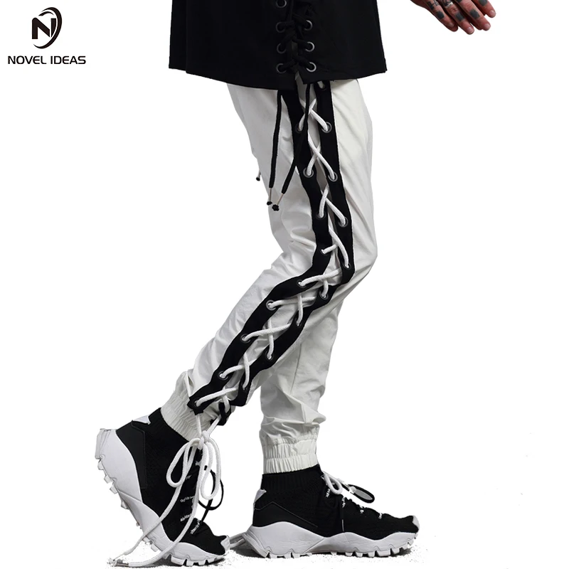 Side Cross String Color Block High Street Men's Pants 2018 Streetwear Elastic Drawstring Waist Little Spandex Material Pants Men
Side Cross String Color Block High Street Men's Pants 2018 Streetwear Elastic Drawstring Waist Little Spandex Material Pants Men