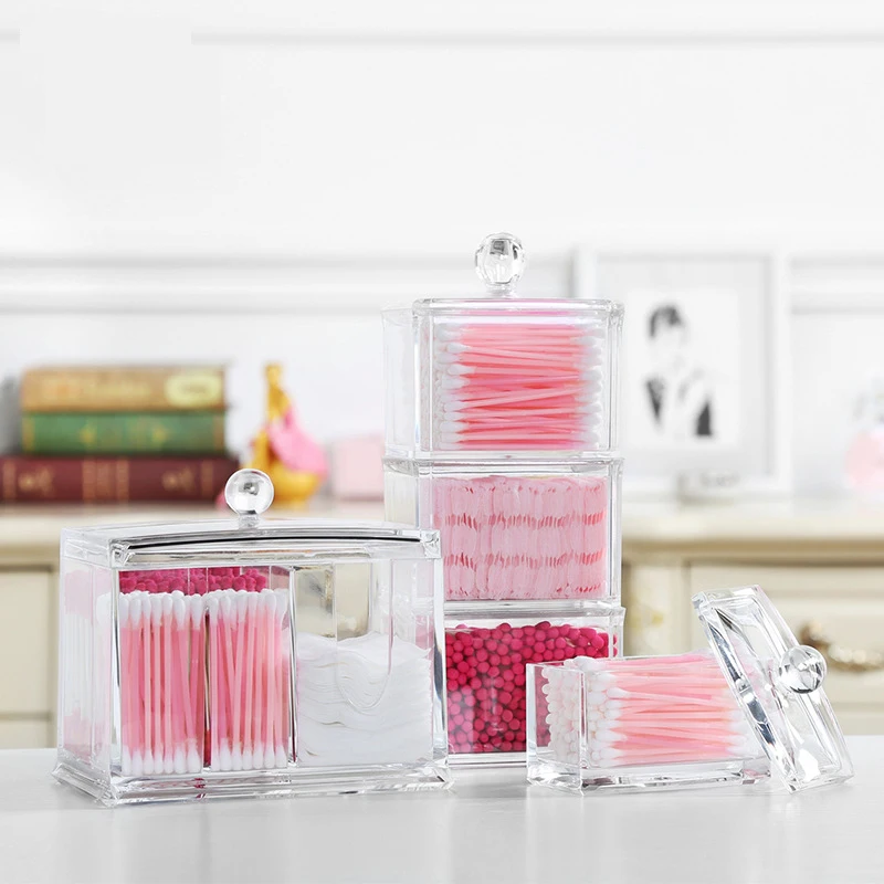 Quality Acrylic Cosmetics Boxes Multifunction Transparent Cotton Swab Makeup Brushes Organizer Finishing Desktop Storage Box
Quality Acrylic Cosmetics Boxes Multifunction Transparent Cotton Swab Makeup Brushes Organizer Finishing Desktop Storage Box