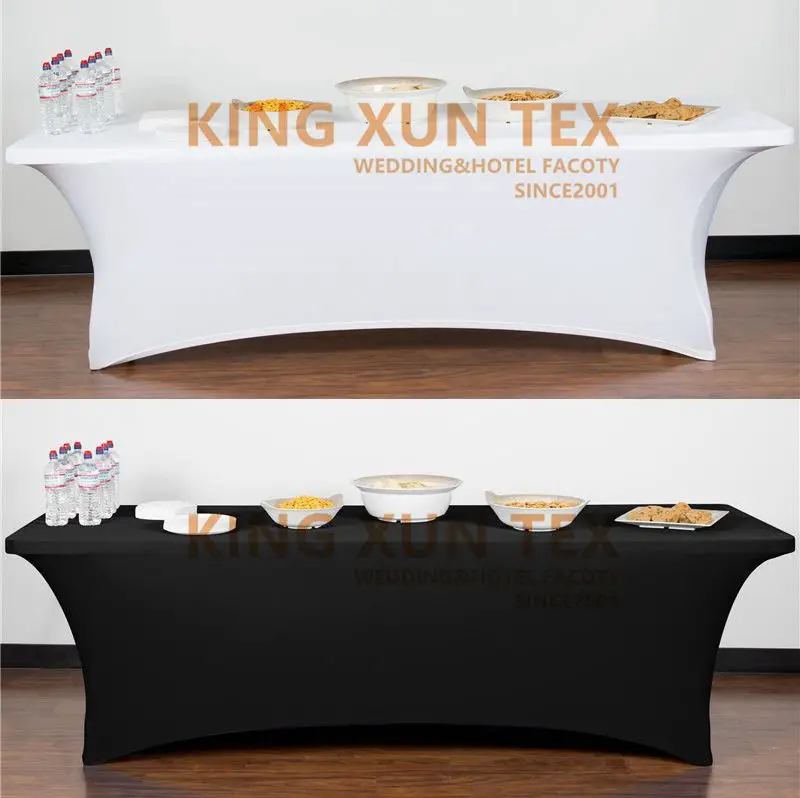 Rectangle Fitted Stretch Spandex Table Cover Tablecloth Lycra Long Bar Table Cloth For Hotel Event Party Wedding Decoration
Rectangle Fitted Stretch Spandex Table Cover Tablecloth Lycra Long Bar Table Cloth For Hotel Event Party Wedding Decoration