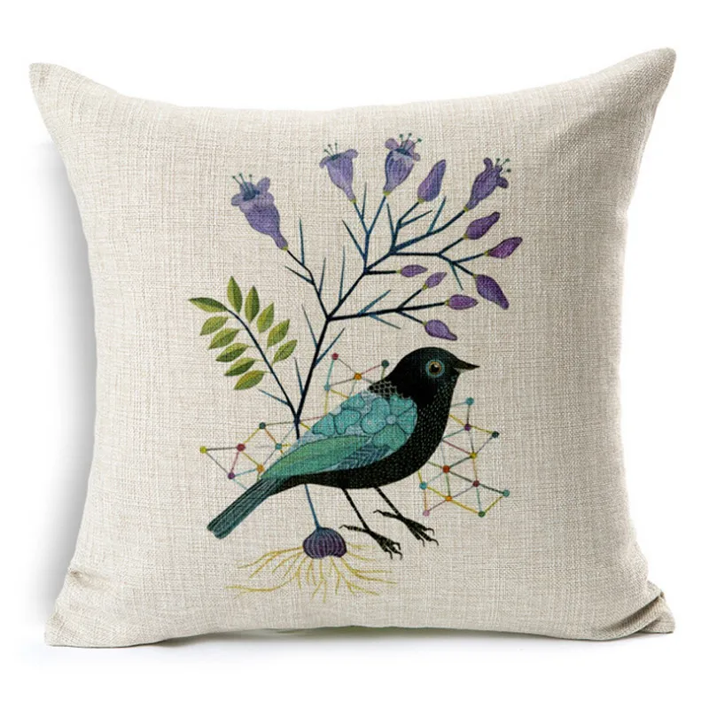 Hot Sale Nordic style small bird Cushions almofada decorativa pillow High quality white linen fabric Cushion cover18x18 inches
Hot Sale Nordic style small bird Cushions almofada decorativa pillow High quality white linen fabric Cushion cover18x18 inches