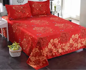 Free Shipping 3pcs Polyester Bed Sheet Flat Sheet With Pillowcases Bed Cover Chinese Style Red Floral Wedding Feel
Free Shipping 3pcs Polyester Bed Sheet Flat Sheet With Pillowcases Bed Cover Chinese Style Red Floral Wedding Feel