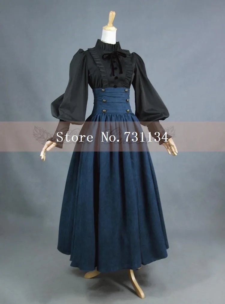 2016 Vintage Retro Black/Blue/Green Long Palace Punk High Waist Skirt With Big Swing
2016 Vintage Retro Black/Blue/Green Long Palace Punk High Waist Skirt With Big Swing