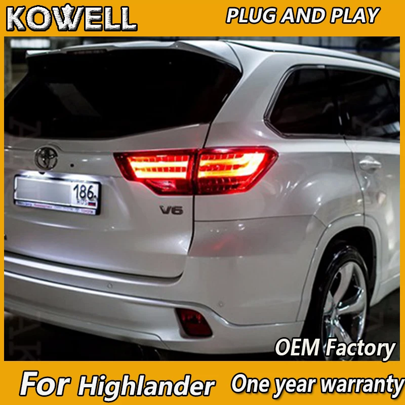 KOWELL стайлинга автомобилей для аксессуары voor Highlander Achterlichten 2015-2019 Новый