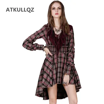 ATKULLQZ Brand women's casual dress 2019 Spring ruffled swing Dress Vintage plaid stitching irregular Stylish high quality dress
ATKULLQZ Brand women's casual dress 2019 Spring ruffled swing Dress Vintage plaid stitching irregular Stylish high quality dress