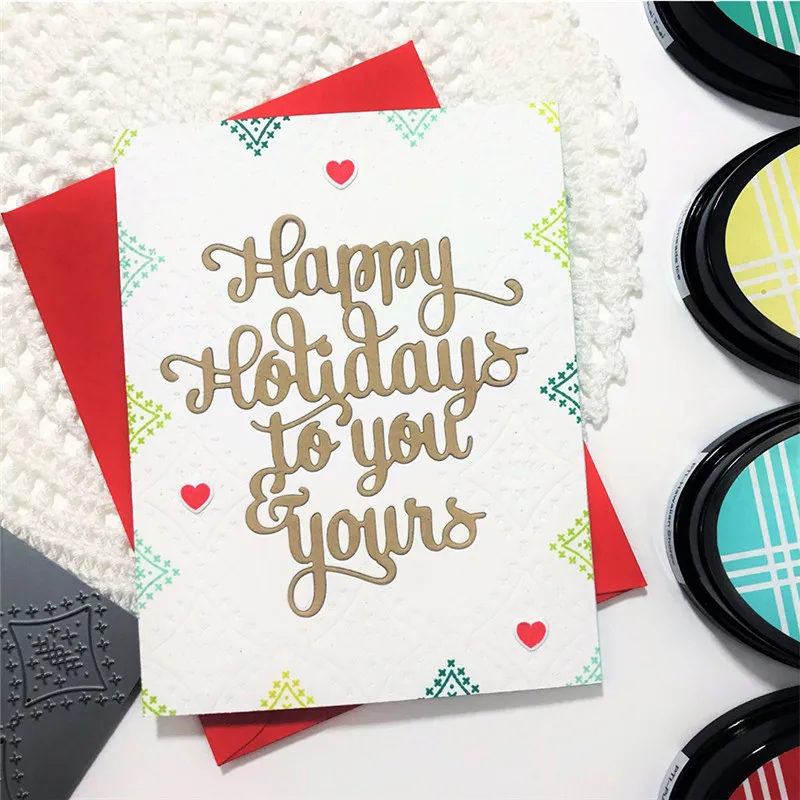 YaMinSanNiO Happy Holiday Dies Metal Cutting Dies Scrapbooking For Card Making Album Embossing Crafts Die Cut New 2019 Craft
YaMinSanNiO Happy Holiday Dies Metal Cutting Dies Scrapbooking For Card Making Album Embossing Crafts Die Cut New 2019 Craft
