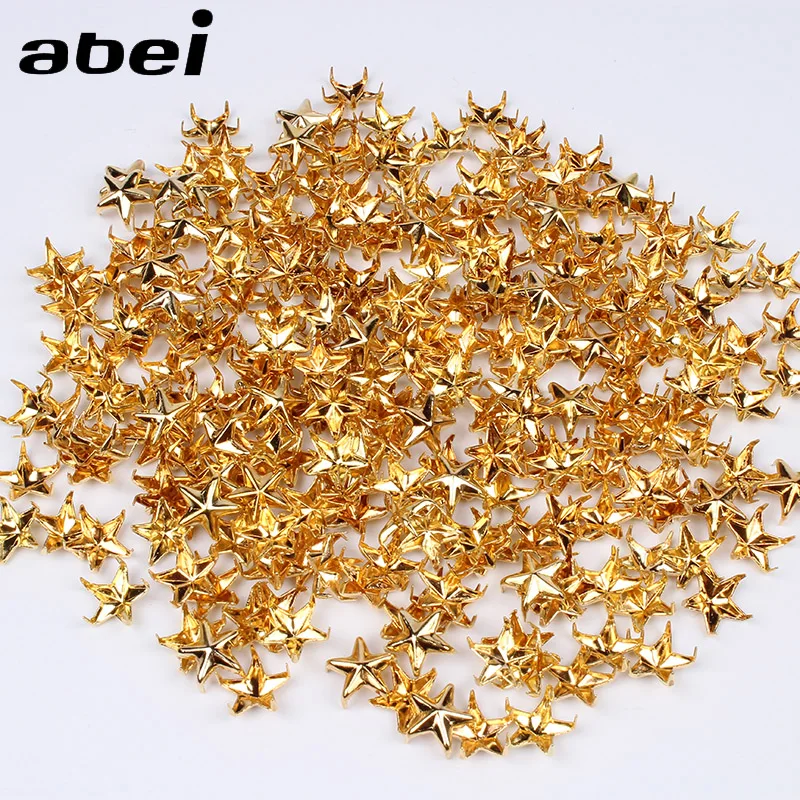 200pcs/lot 10mm Gold Metal Star Rivets DIY Scrapbooking Embellishment Fastener Brads Handmade Shoes Bags Garments Accessories
200pcs/lot 10mm Gold Metal Star Rivets DIY Scrapbooking Embellishment Fastener Brads Handmade Shoes Bags Garments Accessories