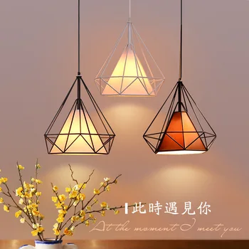 Restaurant chandelier modern minimalist living room bar bedroom lamp retro creative personality diamond cage lamps