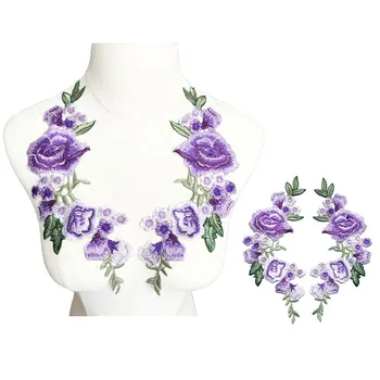 2PCS 27CM Embroidered Sew On Patches Roses Flowers Peony Purple Wedding Appliques Lace Trims For Bride Evening Dress DIY
2PCS 27CM Embroidered Sew On Patches Roses Flowers Peony Purple Wedding Appliques Lace Trims For Bride Evening Dress DIY