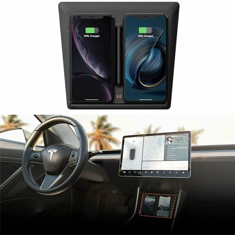 Universal Wireless Charger for Tesla Model 3 Dual Phone Console Auto Car Charger for Cellphone For Tesla Model 3
Universal Wireless Charger for Tesla Model 3 Dual Phone Console Auto Car Charger for Cellphone For Tesla Model 3