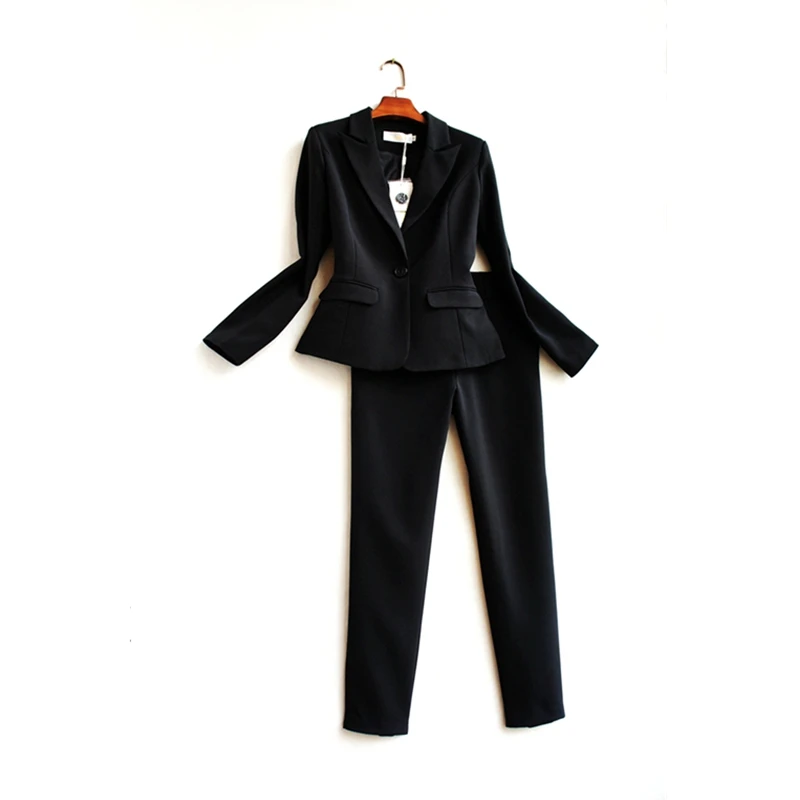 2017 Spring and Autumn Women's new professional Slim black / white suit +Ankie-Length Pants Two pieces / sets TB7154
2017 Spring and Autumn Women's new professional Slim black / white suit +Ankie-Length Pants Two pieces / sets TB7154