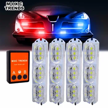 4Pcs Emergency Vehicle Strobe Light Bars Flasher Warning Deck Dash Grille Flashing Car LED Lights With Daytime Running light DRL
4Pcs Emergency Vehicle Strobe Light Bars Flasher Warning Deck Dash Grille Flashing Car LED Lights With Daytime Running light DRL