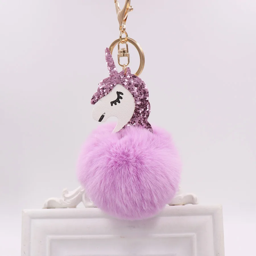 Pom Unicorn Keychain Rabbit Fur Ball Horse Key chain porte clef holder fluffy pompon Bag Car Key Ring For Women Accessories
Pom Unicorn Keychain Rabbit Fur Ball Horse Key chain porte clef holder fluffy pompon Bag Car Key Ring For Women Accessories