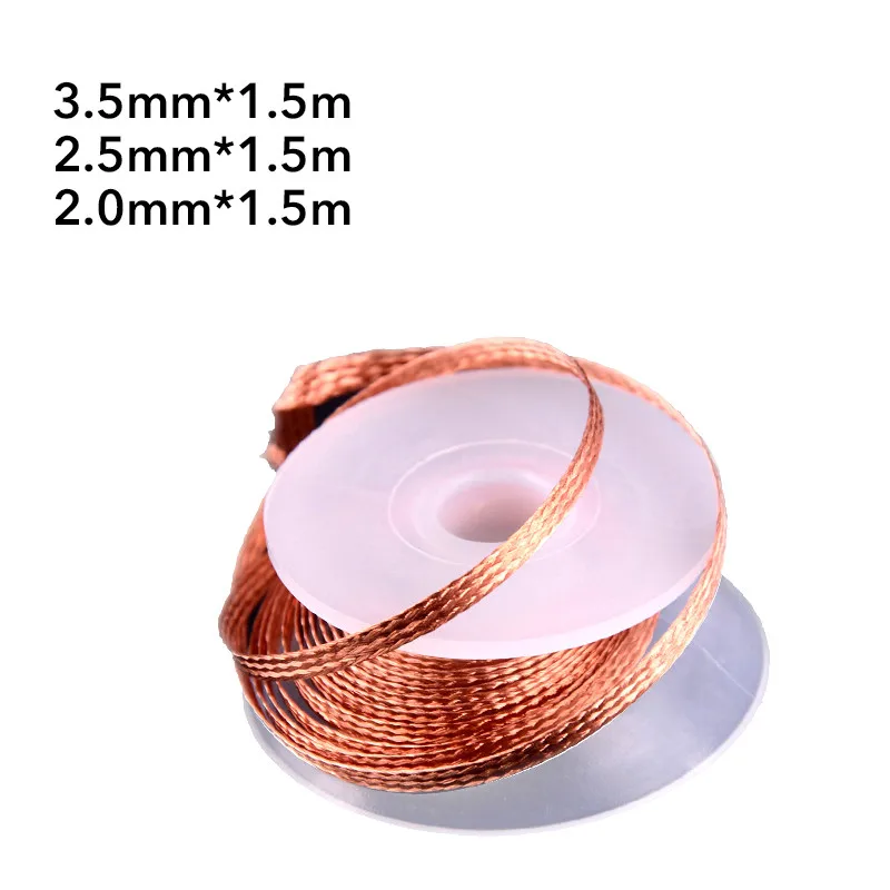 2.0mm 2.5mm 3.5mm Length 1.5M Width Desoldering Braid Welding Solder Remover Wire Lead Cord Flux Repair Tool
2.0mm 2.5mm 3.5mm Length 1.5M Width Desoldering Braid Welding Solder Remover Wire Lead Cord Flux Repair Tool