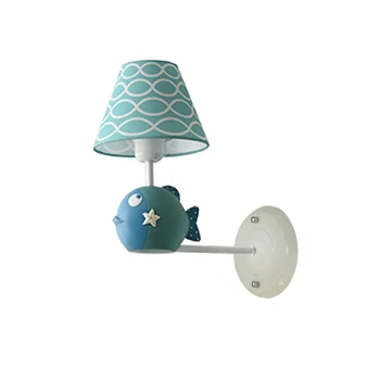 Starfish and fish bedside wall lamp, sea blue, wavy body and wavy pattern shade, natural themed aisle lights
Starfish and fish bedside wall lamp, sea blue, wavy body and wavy pattern shade, natural themed aisle lights