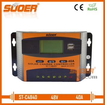 Suoer【 PWM Charge Controller 】 40A PWM Solar Controller Solar Panel 40A LCD Display Solar Charge Controller Regulator(ST-C4840)
Suoer【 PWM Charge Controller 】 40A PWM Solar Controller Solar Panel 40A LCD Display Solar Charge Controller Regulator(ST-C4840)