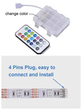 LED RGB Strip lights + Controller with Remote + Batterybox, battery powered, multi-color, length to select: L=50cm / 1m / 2m, fo
LED RGB Strip lights + Controller with Remote + Batterybox, battery powered, multi-color, length to select: L=50cm / 1m / 2m, fo