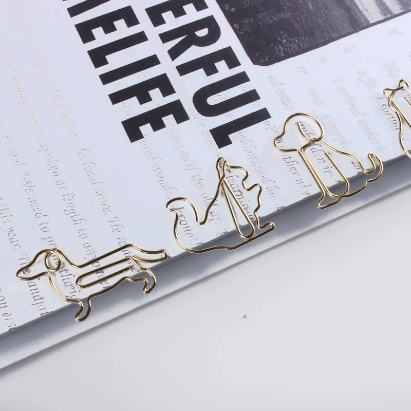 Golden Dog clip Animal paperclips Cartoon Paper clips Creative Customization Special-shaped Gold Paper Clips Kawaii Stationery
Golden Dog clip Animal paperclips Cartoon Paper clips Creative Customization Special-shaped Gold Paper Clips Kawaii Stationery