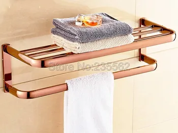 Rose Golden Brass Wall Mounted Bathroom Towel Rack Holders Shower Towel Rack Shelf Bar Rails Holder lba865
Rose Golden Brass Wall Mounted Bathroom Towel Rack Holders Shower Towel Rack Shelf Bar Rails Holder lba865