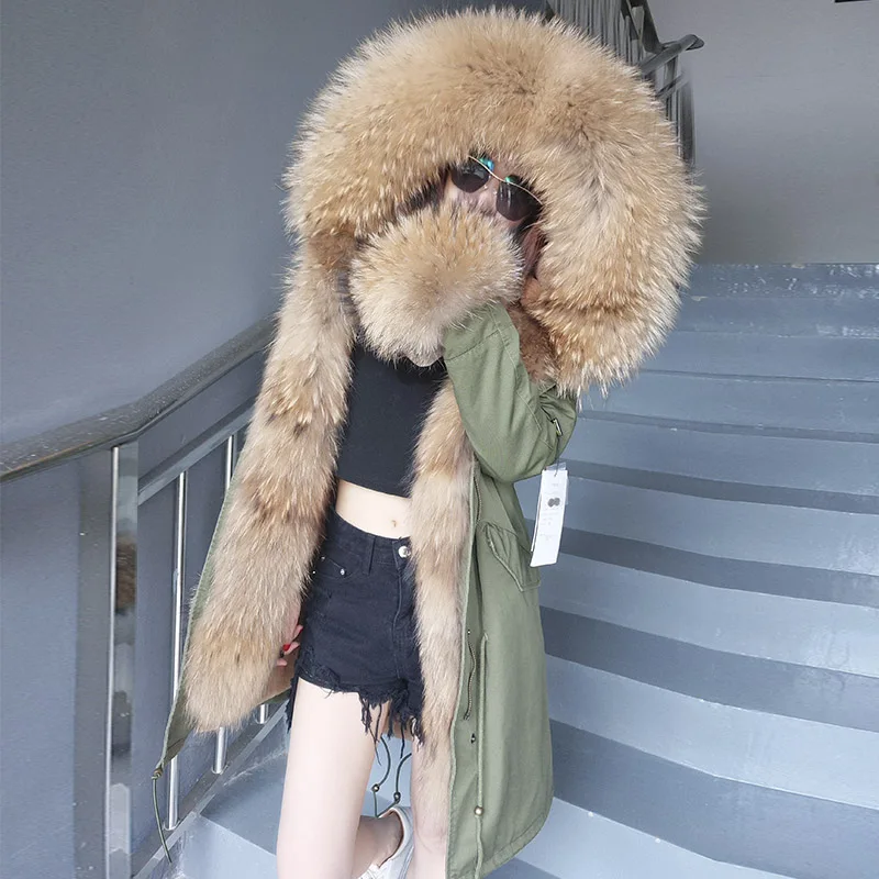 Luxury Coat real fur parka winter jacket women long coat real fox fur lining detachable big natural raccoon fur collar hood
Luxury Coat real fur parka winter jacket women long coat real fox fur lining detachable big natural raccoon fur collar hood