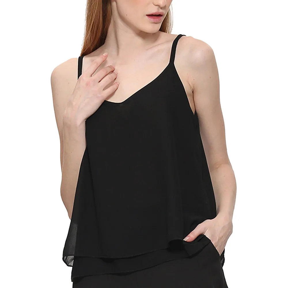Crop Top Women Black White Cami Summer Chiffon Vest Top Sleeveless Blouse Casual Tank Loose Tops Shirt top mujer-30
Crop Top Women Black White Cami Summer Chiffon Vest Top Sleeveless Blouse Casual Tank Loose Tops Shirt top mujer-30