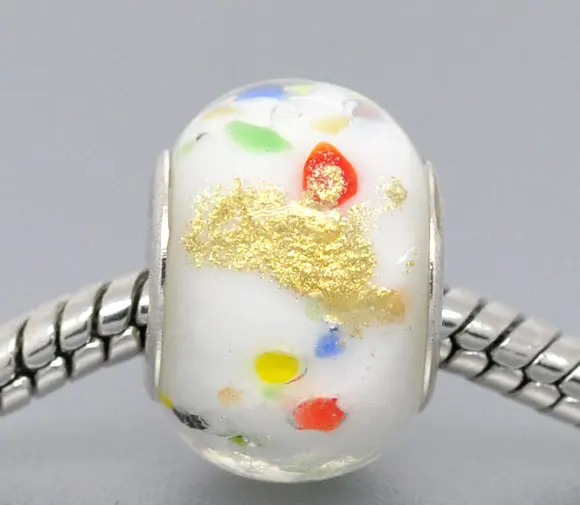 DoreenBeads маленькие пакеты-европейские очаровательные стеклянные бусины Круглые