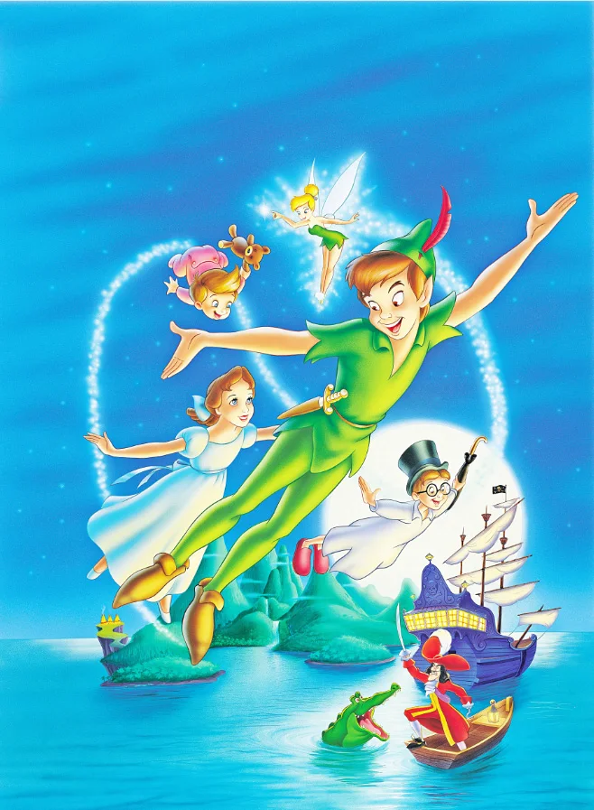 

5x7FT Peter Pan Tinkerbell Fairy Sea Jolly Roger Pirate Ship Custom Photo Studio Backgrounds Backdrops Vinyl 150cm x 220cm