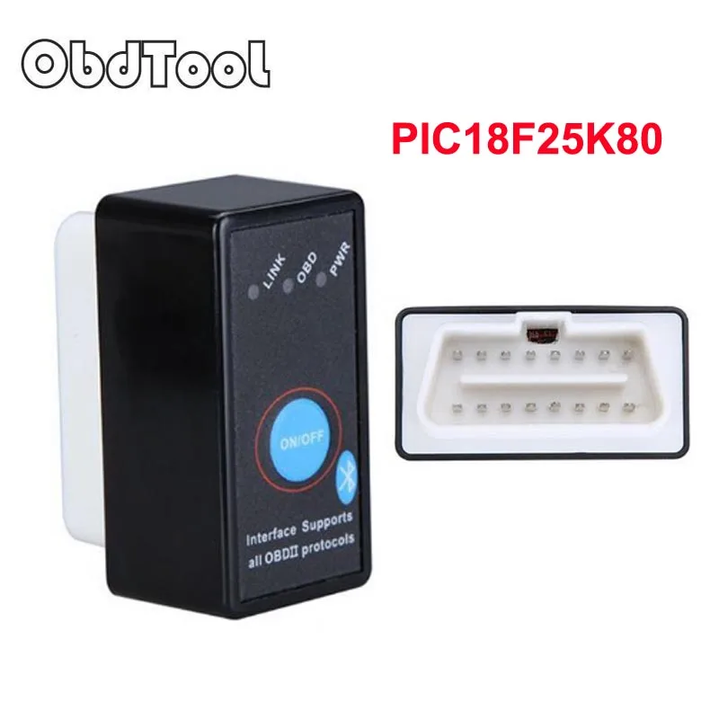 ObdTooL PIC18F25K80 Chip ELM327 Bluetooth With Switch Auto Diagnostic Tool ELM 327 V OBD2 Scanner OBD Code Reader OBDII Scan
ObdTooL PIC18F25K80 Chip ELM327 Bluetooth With Switch Auto Diagnostic Tool ELM 327 V OBD2 Scanner OBD Code Reader OBDII Scan