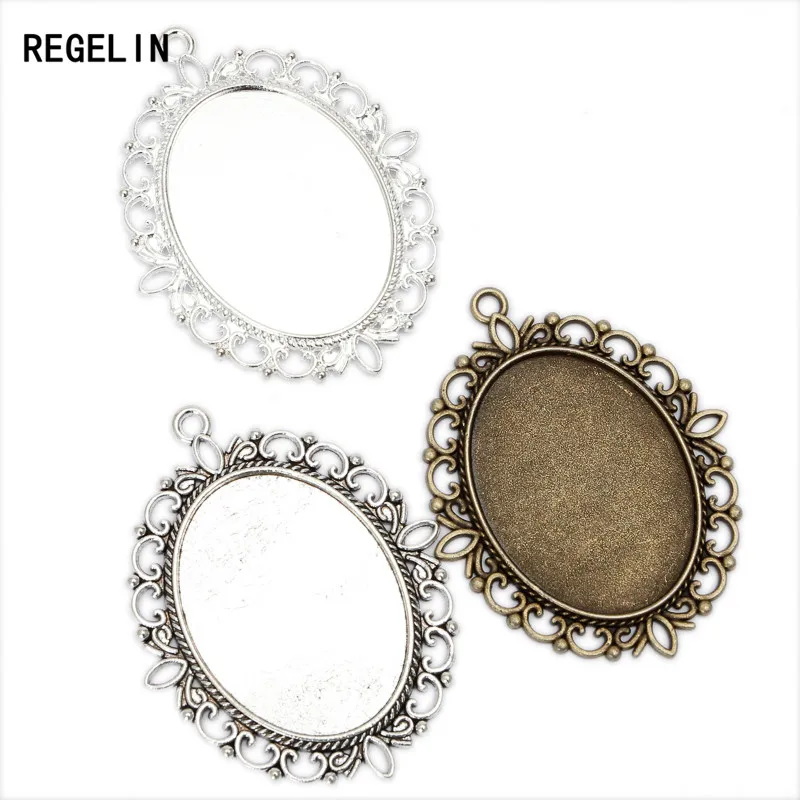 REGELIN Pendant Blank Settings Cabochons Bases Bezel Trays Fit Cabochon Cameo DIY Necklace Basic Findings 5pcs/lot 30x40mm
REGELIN Pendant Blank Settings Cabochons Bases Bezel Trays Fit Cabochon Cameo DIY Necklace Basic Findings 5pcs/lot 30x40mm