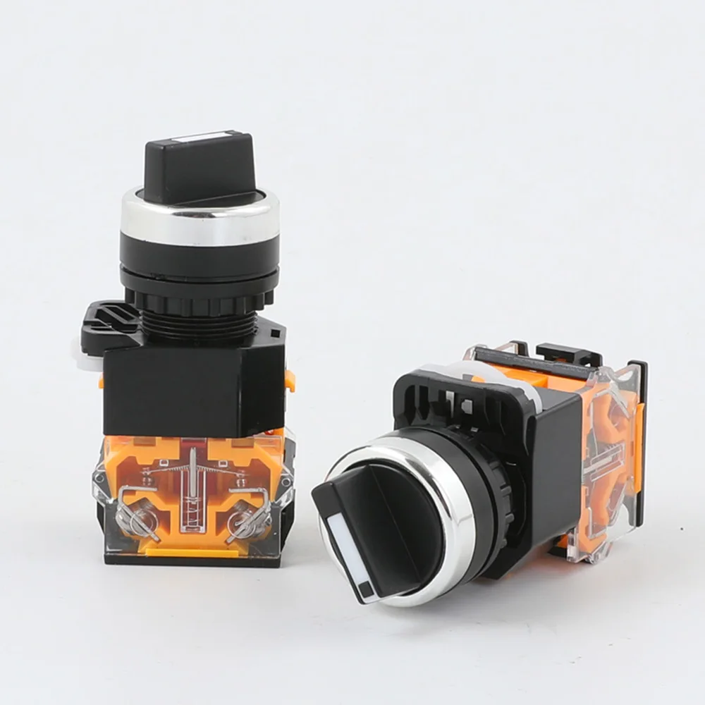LA38-11X2 20X3 10A Rotary switch knob 22mm 4 Screws Circular small size Flat round 2 position ON-OFF 3 position 2 NO
LA38-11X2 20X3 10A Rotary switch knob 22mm 4 Screws Circular small size Flat round 2 position ON-OFF 3 position 2 NO