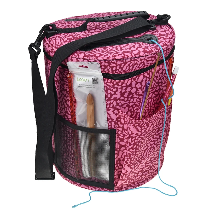 Looen Brand Practical Yarn Case Yarn Storage Knitting Yarn Bag Big Capacity Women Mom Home Crochet Hook Thread Yarn Storage Bag (3)