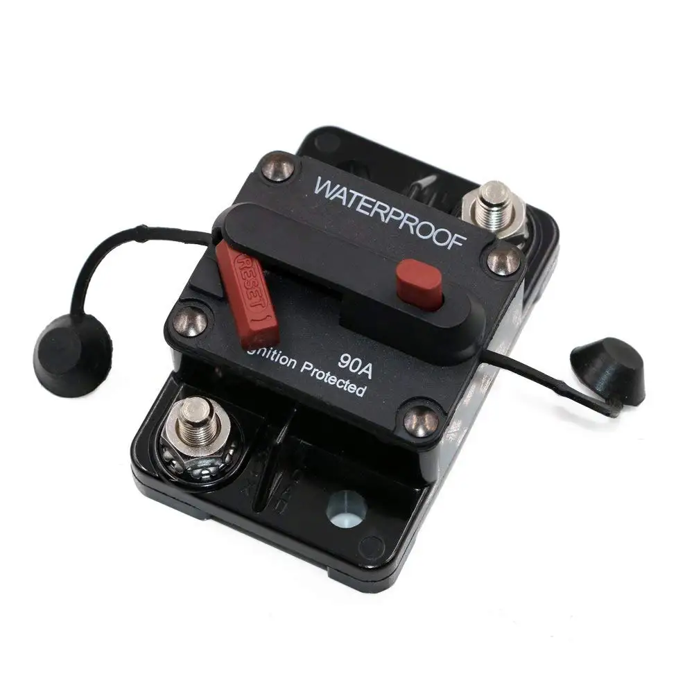 90A Waterproof Circuit Breaker Fuse Holder with Manual Reset Toggle Switch DC 12V- 72V
90A Waterproof Circuit Breaker Fuse Holder with Manual Reset Toggle Switch DC 12V- 72V