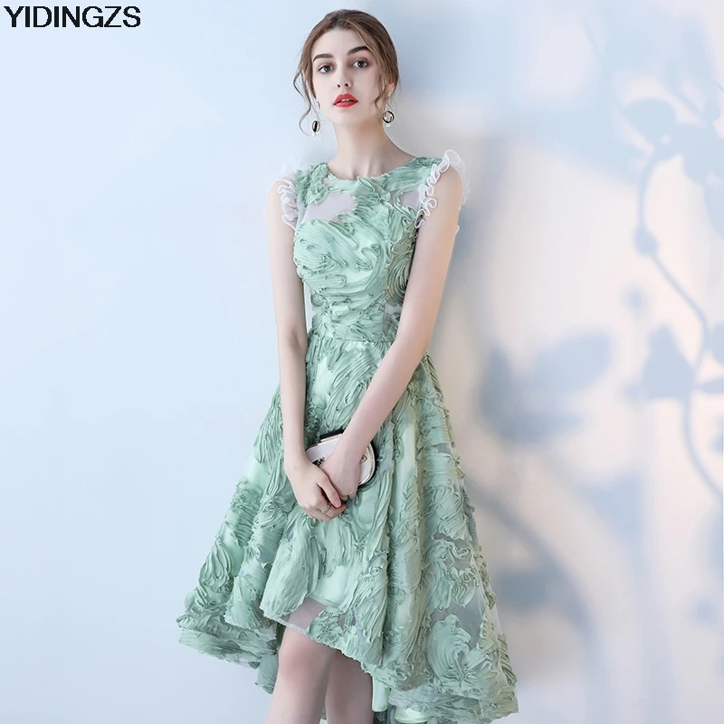 YIDINGZS Elegant Prom Dress Fresh Green Lace Sleeveless High-Low Prom Party Dress
YIDINGZS Elegant Prom Dress Fresh Green Lace Sleeveless High-Low Prom Party Dress