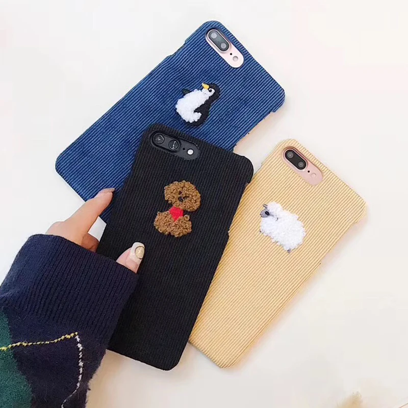 Winter Fabric Cloth Phone Case For iPhone 6 6S 7 8 Plus X Case 3D Cute Sheep Penguin Teddy Dog Back Cover For iPhone X XR XS MAX
Winter Fabric Cloth Phone Case For iPhone 6 6S 7 8 Plus X Case 3D Cute Sheep Penguin Teddy Dog Back Cover For iPhone X XR XS MAX