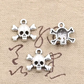 30pcs Charms Skull Skeleton Bone Head 15x14mm Antique Silver Color Pendants Making DIY Handmade Tibetan Silver Color Jewelry
30pcs Charms Skull Skeleton Bone Head 15x14mm Antique Silver Color Pendants Making DIY Handmade Tibetan Silver Color Jewelry