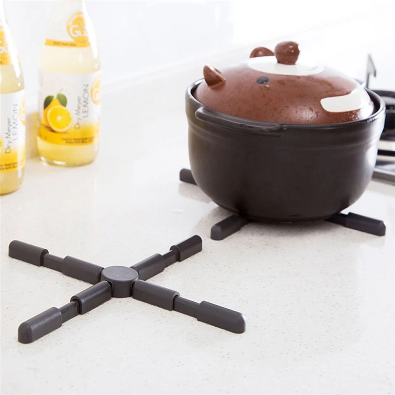 Black Foldable Non-slip Heat Resistant pan Pad Trivet Pan Pot Holder Mat round plastic placemats kitchen accessories Plastic j20
Black Foldable Non-slip Heat Resistant pan Pad Trivet Pan Pot Holder Mat round plastic placemats kitchen accessories Plastic j20