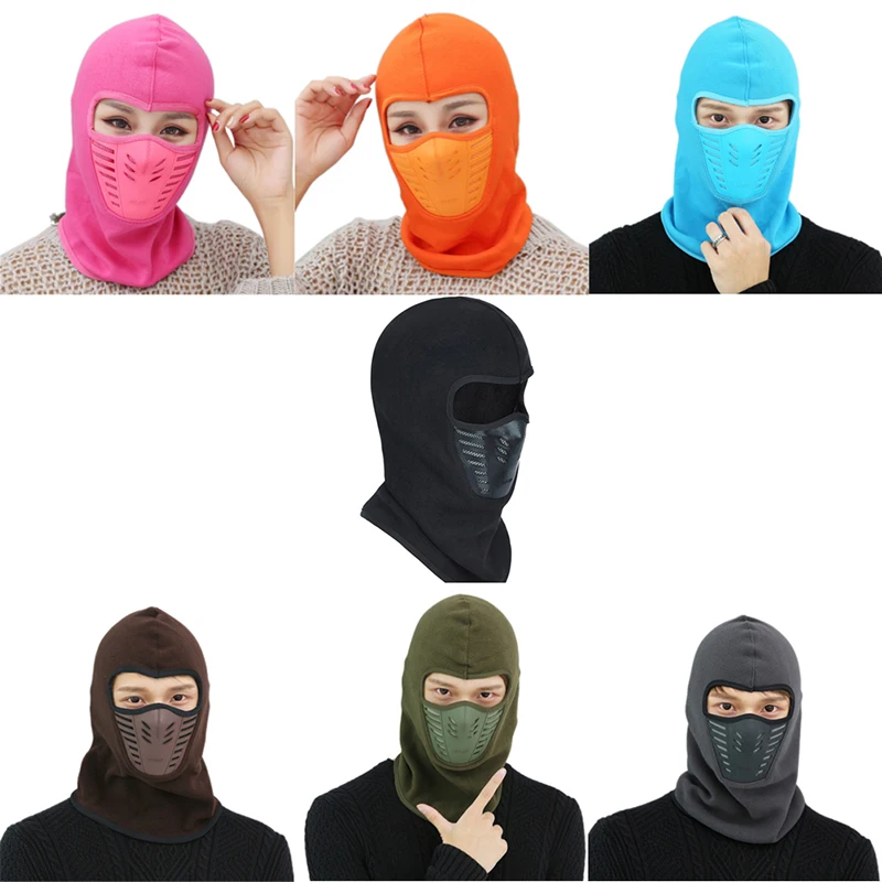 Balaclava Motorcycle Face Mask Outdoor Motor Helmet Premium Fleece Warm Winter Car Bandana Hood Ski Sport Neck Full | Спорт и