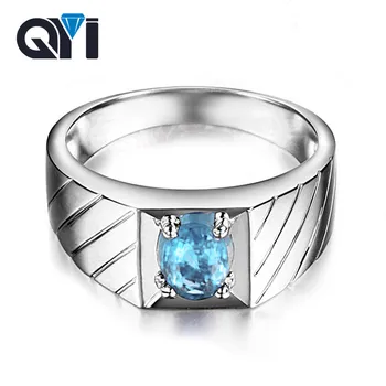 QYI 1.25 ct Oval Cut Blue Topaz Solitaire Engagement Ring Genuine 925 Sterling Silver Male and female ring Gemstone Jewelry
QYI 1.25 ct Oval Cut Blue Topaz Solitaire Engagement Ring Genuine 925 Sterling Silver Male and female ring Gemstone Jewelry