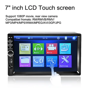 Universal 7inch 2 Din Car Multimedia Player Stereo/Audio/Radio Touchscreen Bluetooth Wireless Remote Control Rear View Camera
Universal 7inch 2 Din Car Multimedia Player Stereo/Audio/Radio Touchscreen Bluetooth Wireless Remote Control Rear View Camera