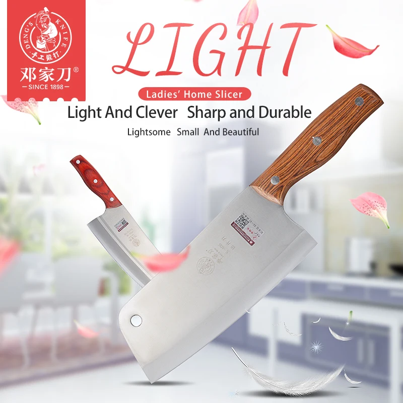 Deng Knife Stainless Steel Manual Forging Sharp and Durable Chef and Lady Kitchen Knife Vegetable and Meat Cleaver
Deng Knife Stainless Steel Manual Forging Sharp and Durable Chef and Lady Kitchen Knife Vegetable and Meat Cleaver