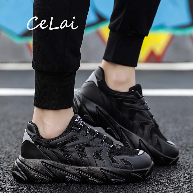 CeLai Fashion Men's Casual Shoes Breathable Mesh Black Sneakers Male Handsome Thick Sole Student Dad Shoes Zapatos Hombre A-005
CeLai Fashion Men's Casual Shoes Breathable Mesh Black Sneakers Male Handsome Thick Sole Student Dad Shoes Zapatos Hombre A-005